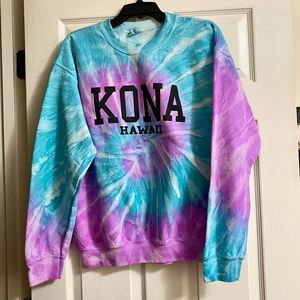 Women’s Sweatshirt Crewneck Pullover Tie-Dye size Medium Kona Hawaii